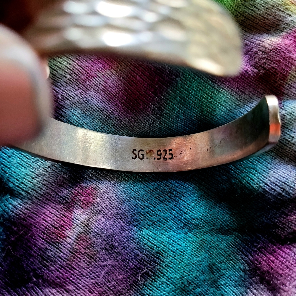 Silver Ascension Cuff Bracelet Sage Goddess .925 Silver - Picture 3 of 6